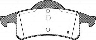 OPEN PARTS bpa075800 -  Комплект тормозных колодок, дисковый тормоз